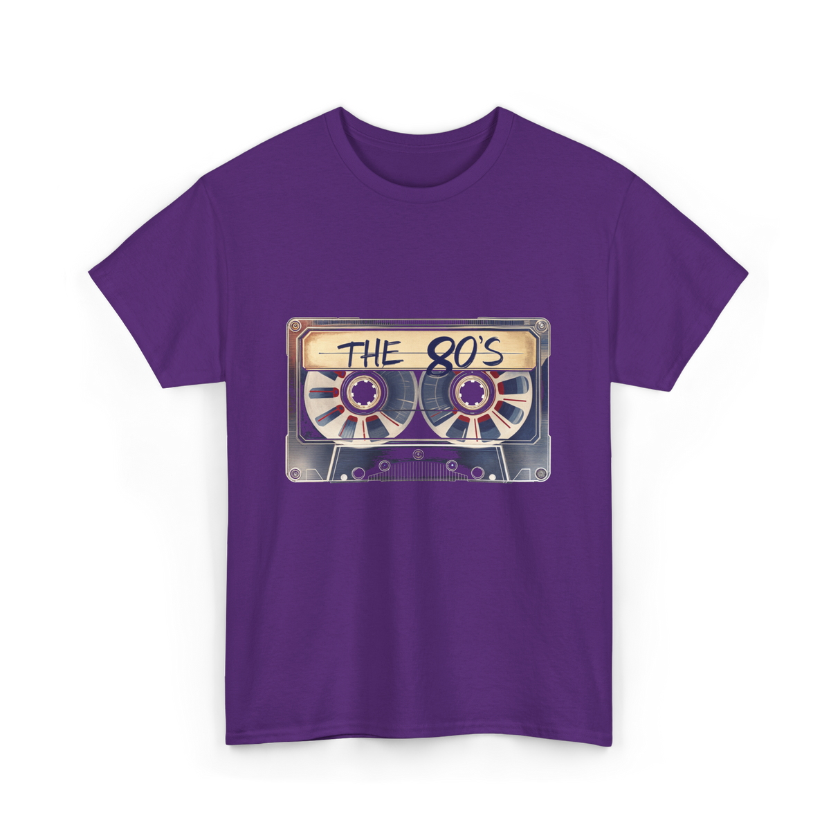 The 80's Retro Music T-Shirt - Purple