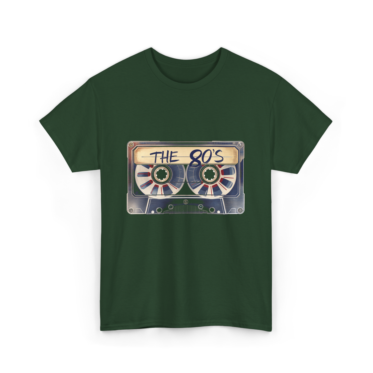 The 80's Retro Music T-Shirt - Forest Green