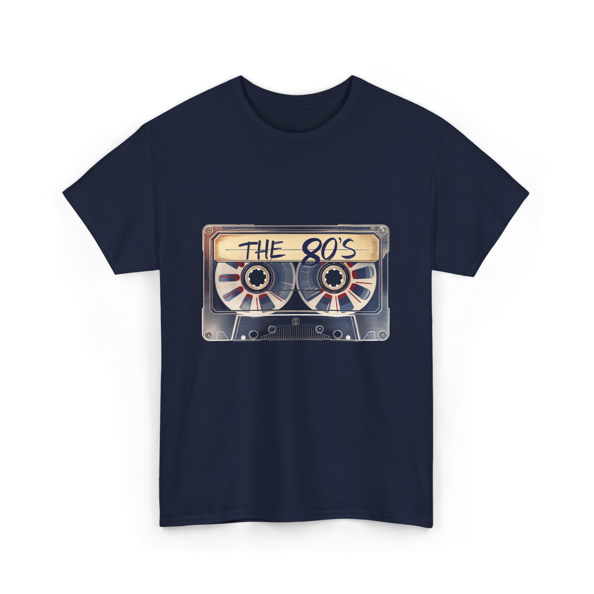 The 80's Retro Music T-Shirt - Navy