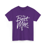 the Best Man Bachelor Groomsman T-Shirt - Purple