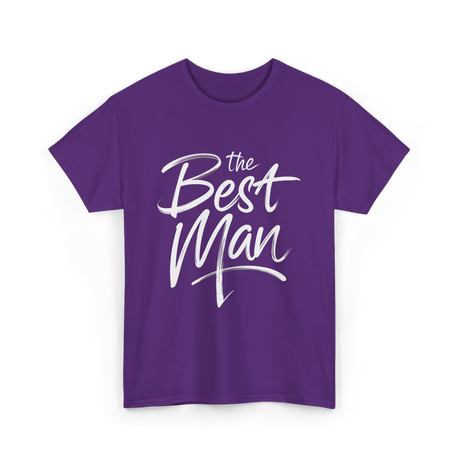 the Best Man Bachelor Groomsman T-Shirt - Purple