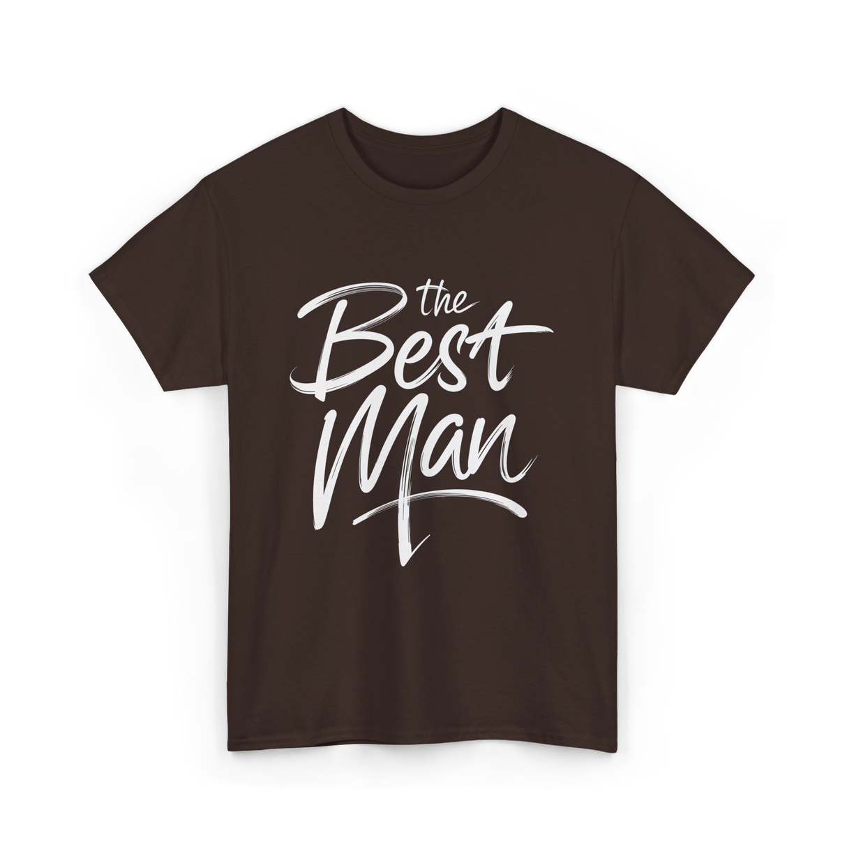 the Best Man Bachelor Groomsman T-Shirt - Dark Chocolate