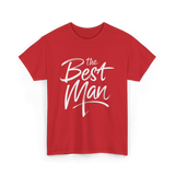 the Best Man Bachelor Groomsman T-Shirt - Red