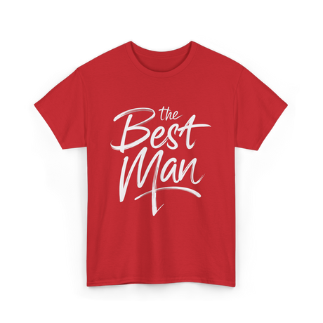 the Best Man Bachelor Groomsman T-Shirt - Red