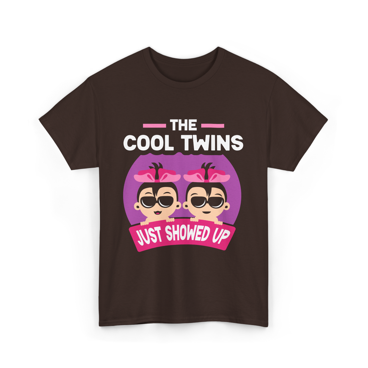 The Cool Twins Just Showed Up Twins T-Shirt - Dark Chocolate