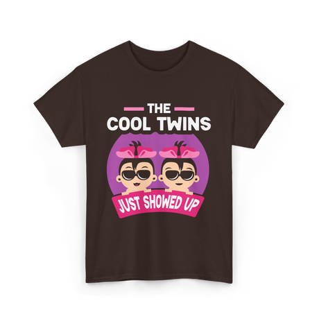 The Cool Twins Just Showed Up Twins T-Shirt - Dark Chocolate