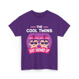 The Cool Twins Just Showed Up Twins T-Shirt - Purple