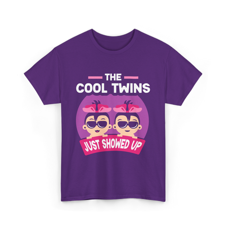 The Cool Twins Just Showed Up Twins T-Shirt - Purple