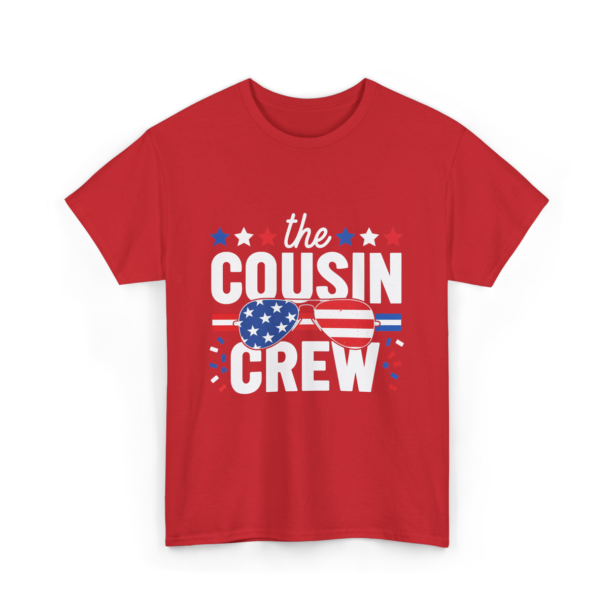 the Cousin Crew Patriotic Family T-Shirt - Red