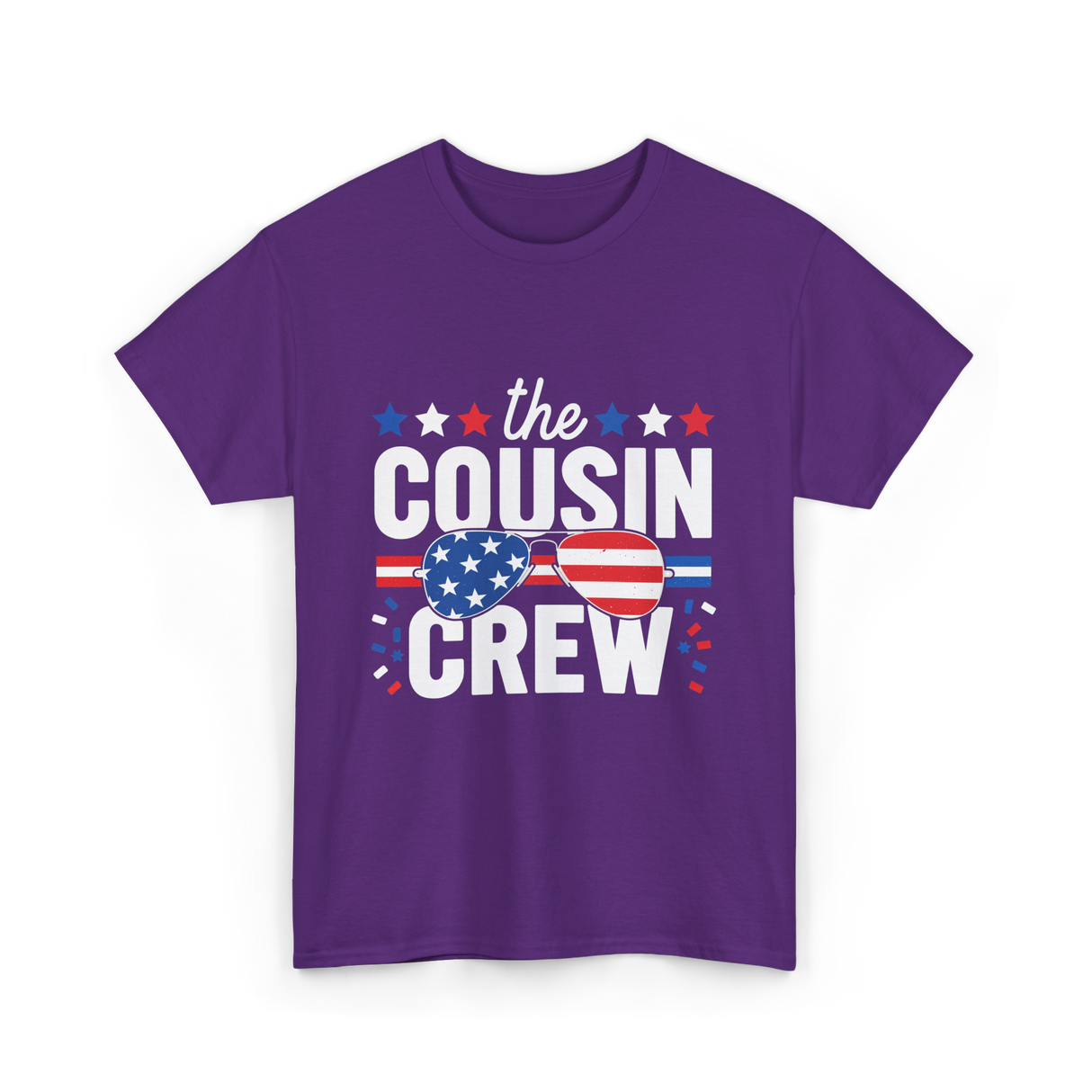 the Cousin Crew Patriotic Family T-Shirt - Purple