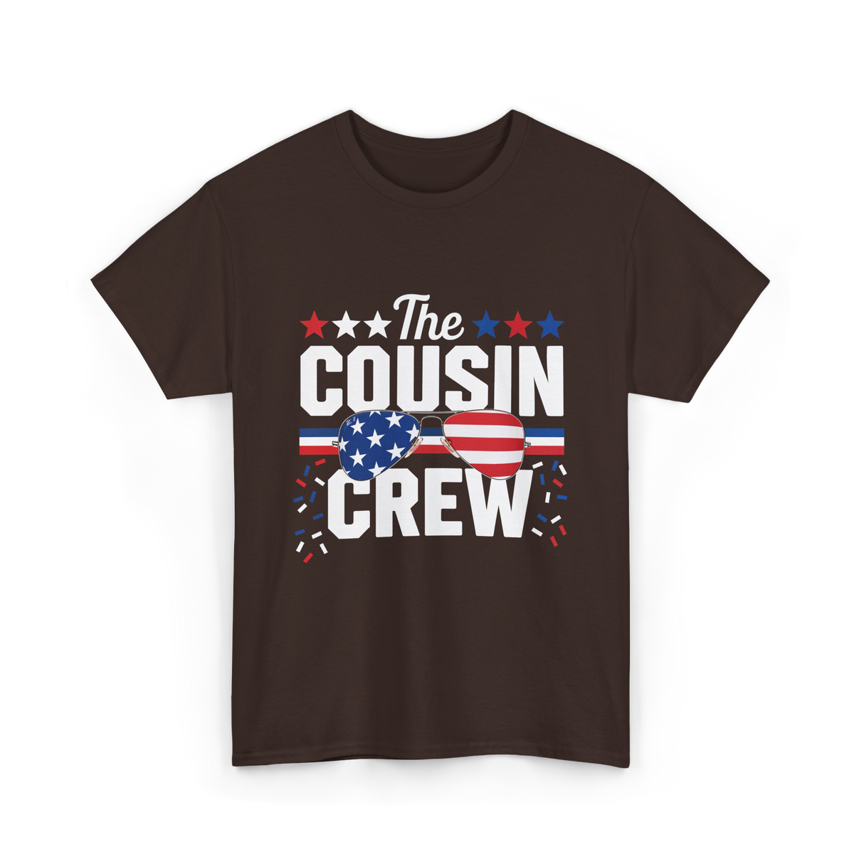 The Cousin Crew Patriotic Family T-Shirt - Dark Chocolate