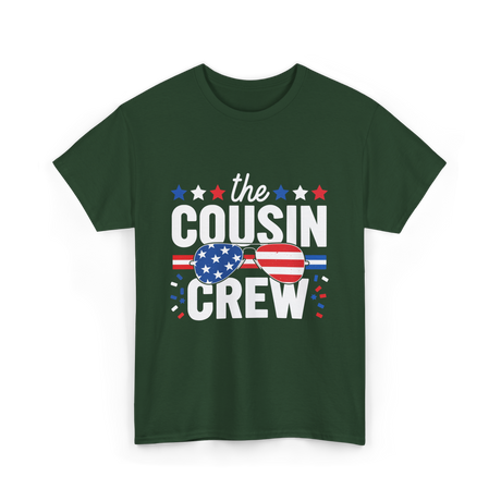 the Cousin Crew Patriotic Family T-Shirt - Forest Green