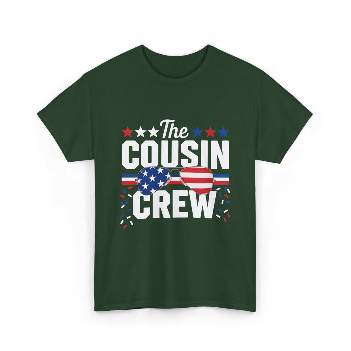 The Cousin Crew Patriotic Family T-Shirt - Forest Green