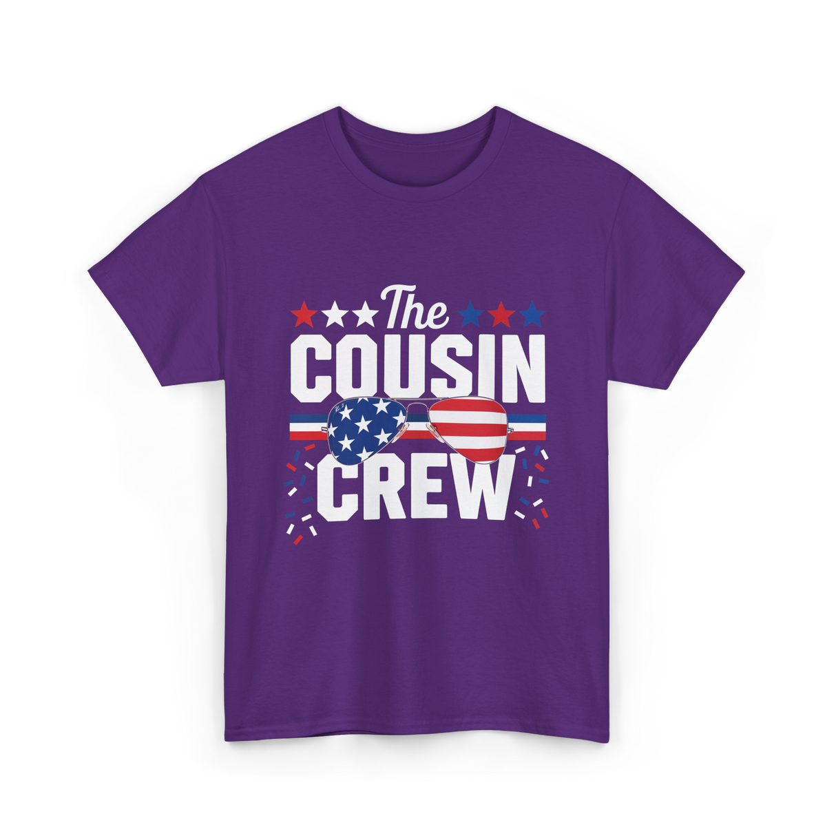 The Cousin Crew Patriotic Family T-Shirt - Purple