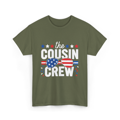 the Cousin Crew Patriotic Family T-Shirt - Military Green