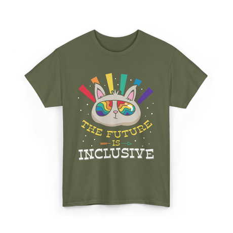 The Future Is Inclusive Pride T-Shirt - Military Green