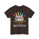 The Future Is Inclusive Pride T-Shirt - Dark Chocolate