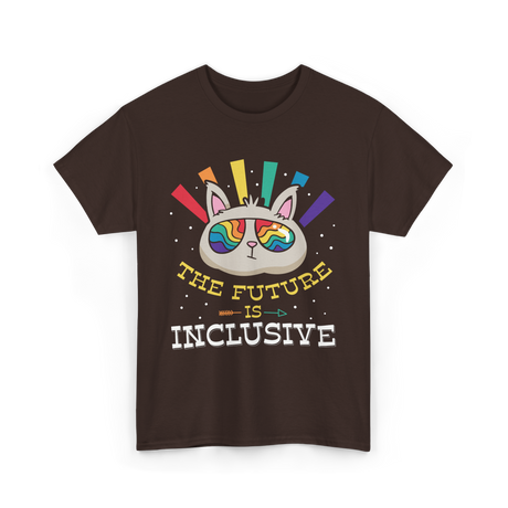 The Future Is Inclusive Pride T-Shirt - Dark Chocolate