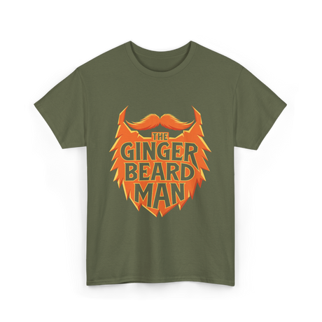 The Ginger Beard Man Beard T-Shirt - Military Green