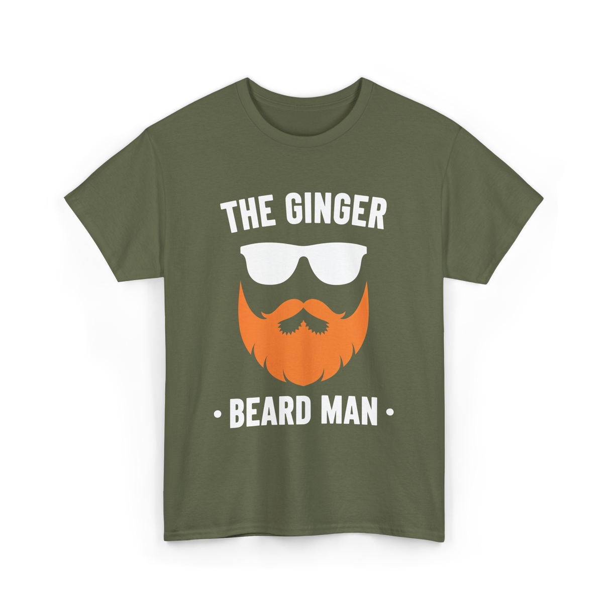 The Ginger Beard Man Beard T-Shirt - Military Green