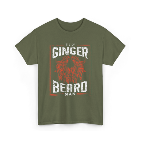 The Ginger Beard Man Beard T-Shirt - Military Green