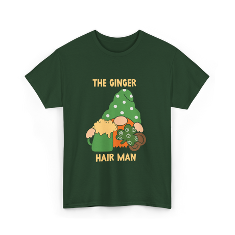 The Ginger Hair Man Irish Culture T-Shirt - Forest Green