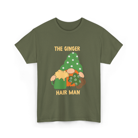 The Ginger Hair Man Irish Culture T-Shirt - Military Green