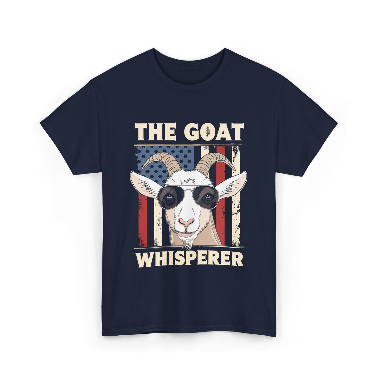 The Goat Whisperer Goat Lover T-Shirt - Navy