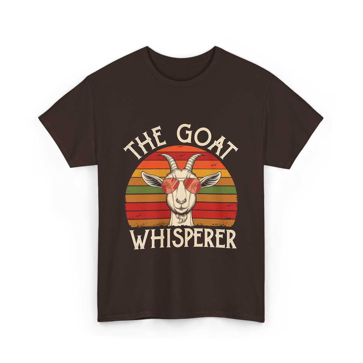 The Goat Whisperer Goat T-Shirt - Dark Chocolate