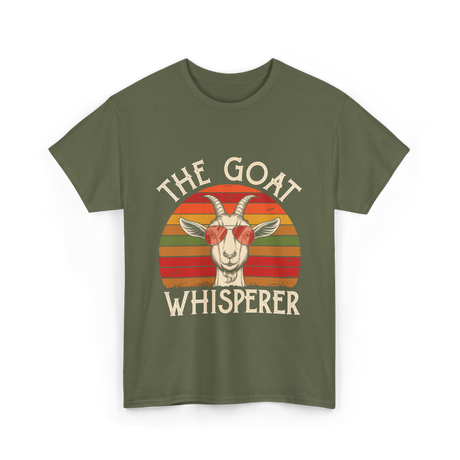 The Goat Whisperer Goat T-Shirt - Military Green