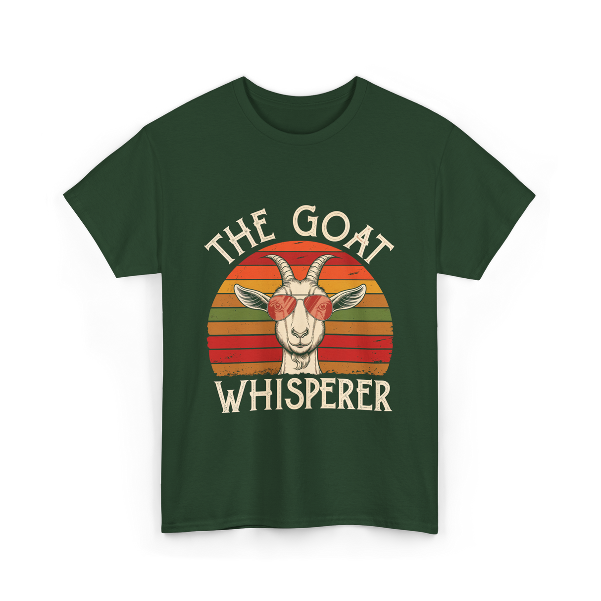 The Goat Whisperer Goat T-Shirt - Forest Green