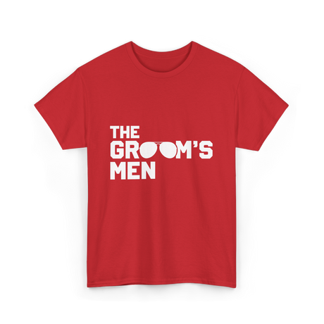 The Groom's Men Party T-Shirt - Red