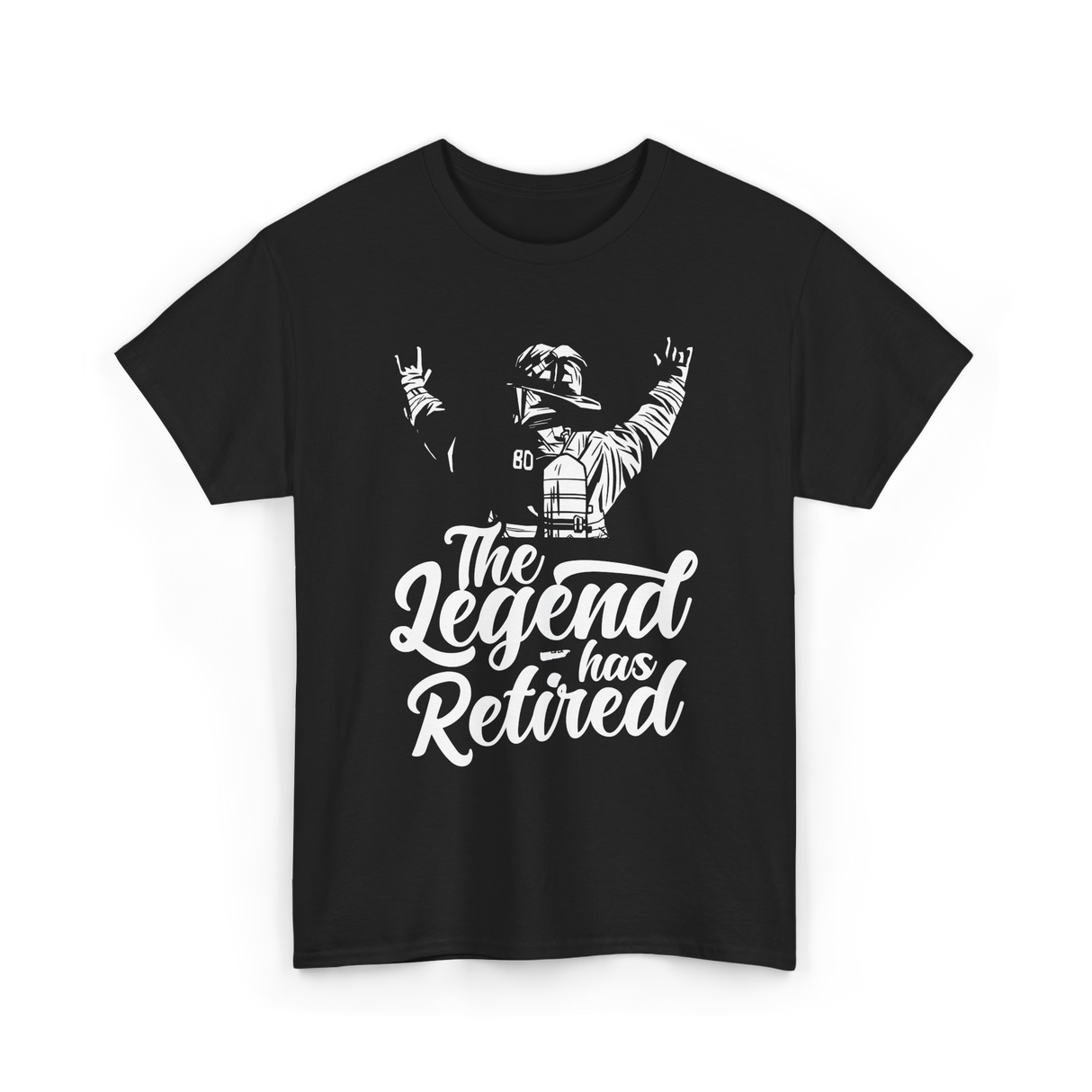 The Legend has Retired Firefighter T-Shirt - Black