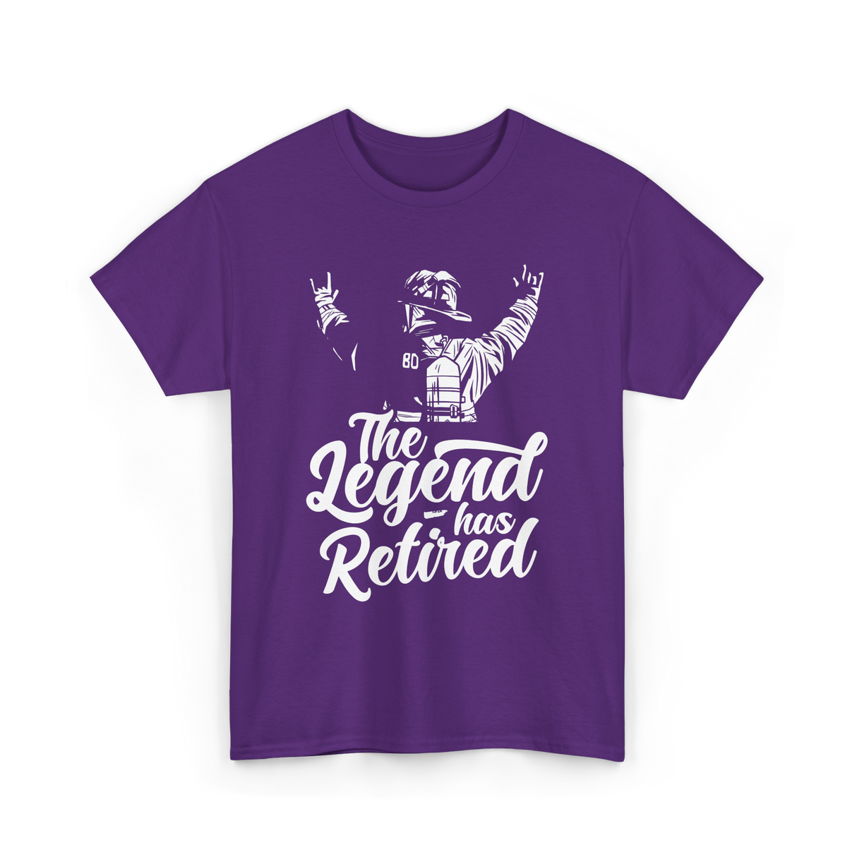 The Legend has Retired Firefighter T-Shirt - Purple