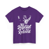 The Legend has Retired Firefighter T-Shirt - Purple