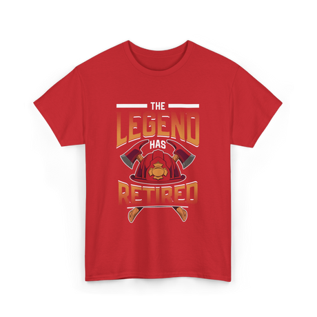 The Legend Has Retired Firefighter T-Shirt - Red