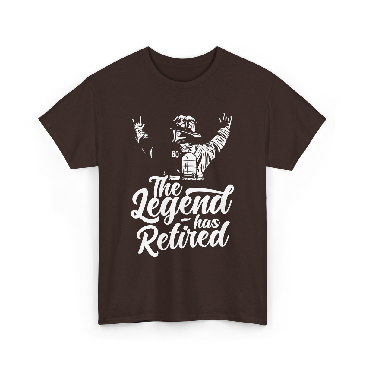 The Legend has Retired Firefighter T-Shirt - Dark Chocolate