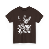 The Legend has Retired Firefighter T-Shirt - Dark Chocolate