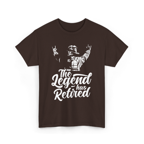 The Legend has Retired Firefighter T-Shirt - Dark Chocolate