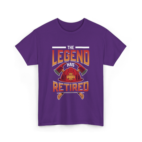 The Legend Has Retired Firefighter T-Shirt - Purple