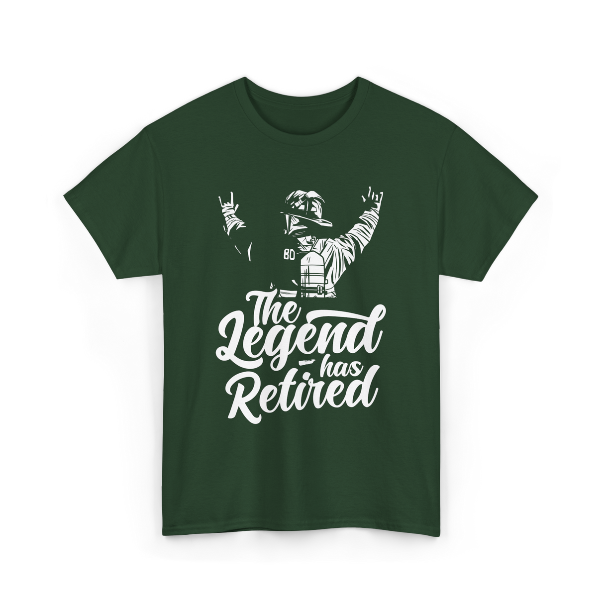 The Legend has Retired Firefighter T-Shirt - Forest Green