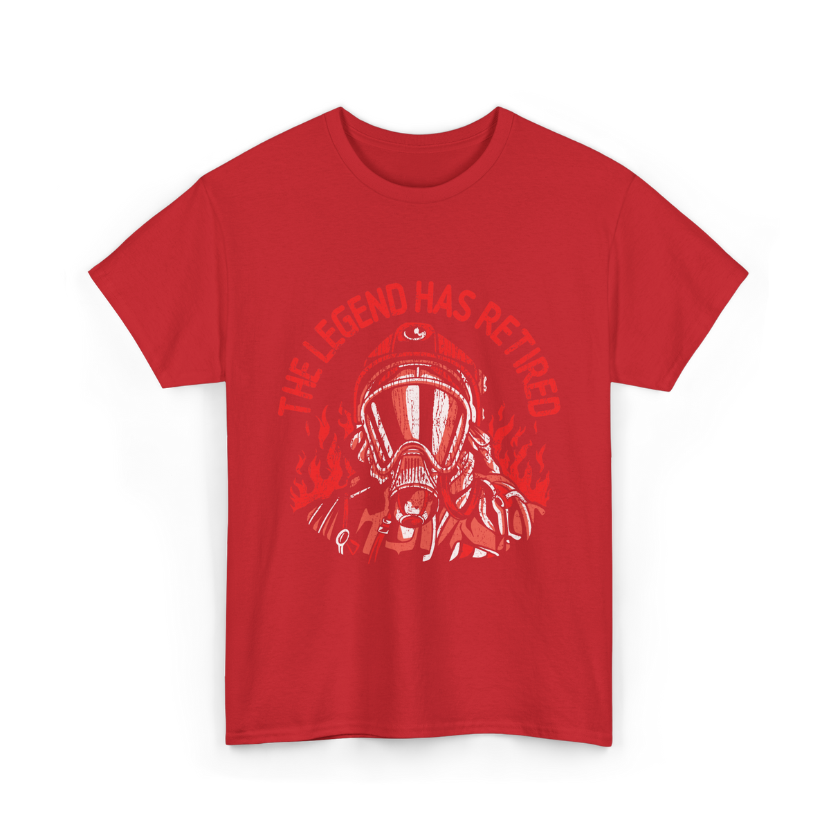 The Legend Has Retired Firefighter T-Shirt - Red