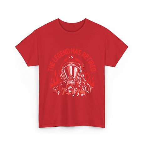 The Legend Has Retired Firefighter T-Shirt - Red