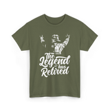 The Legend has Retired Firefighter T-Shirt - Military Green