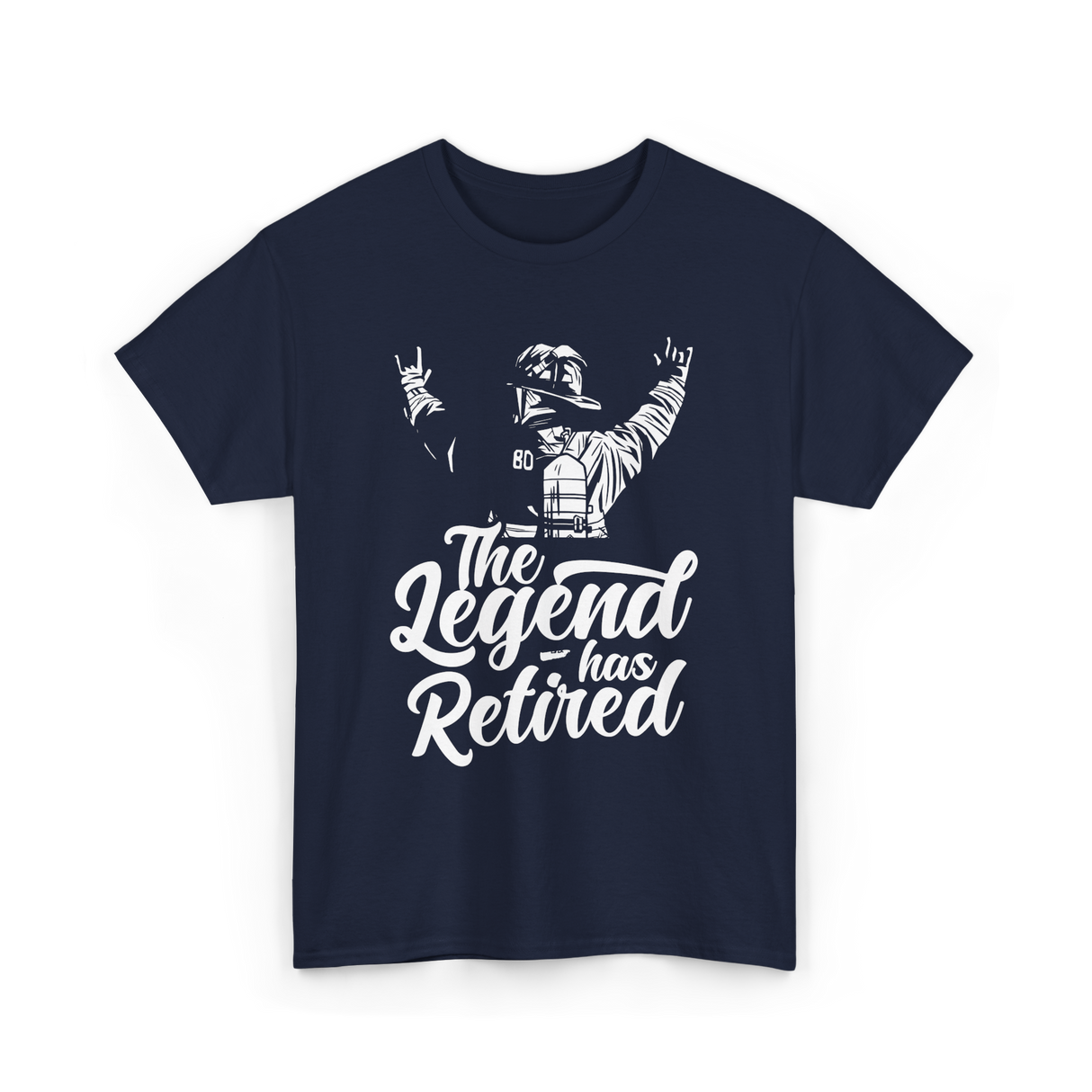 The Legend has Retired Firefighter T-Shirt - Navy