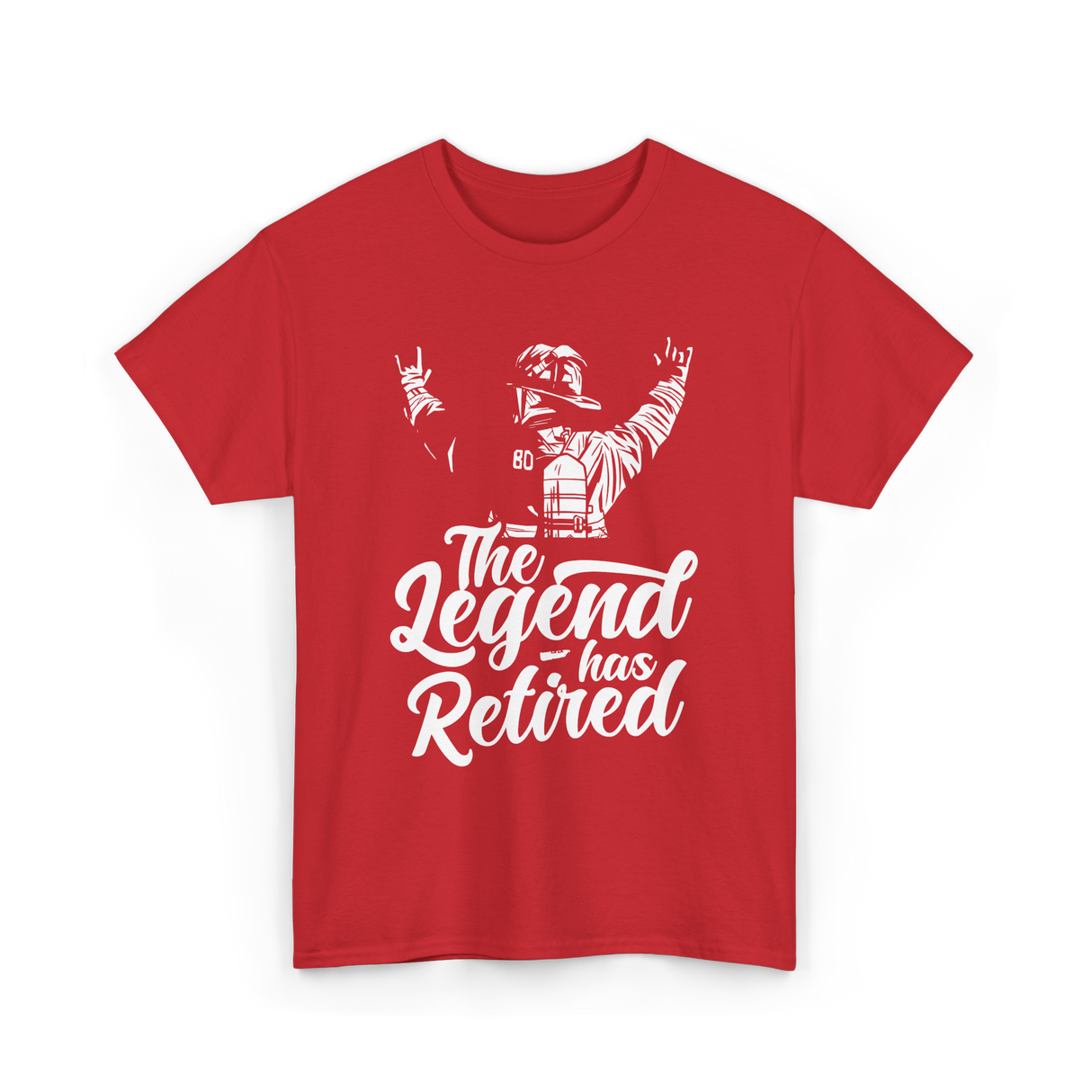 The Legend has Retired Firefighter T-Shirt - Red