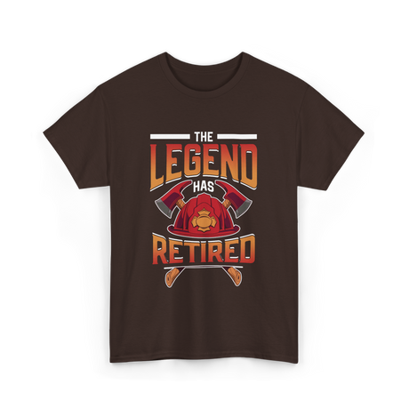 The Legend Has Retired Firefighter T-Shirt - Dark Chocolate