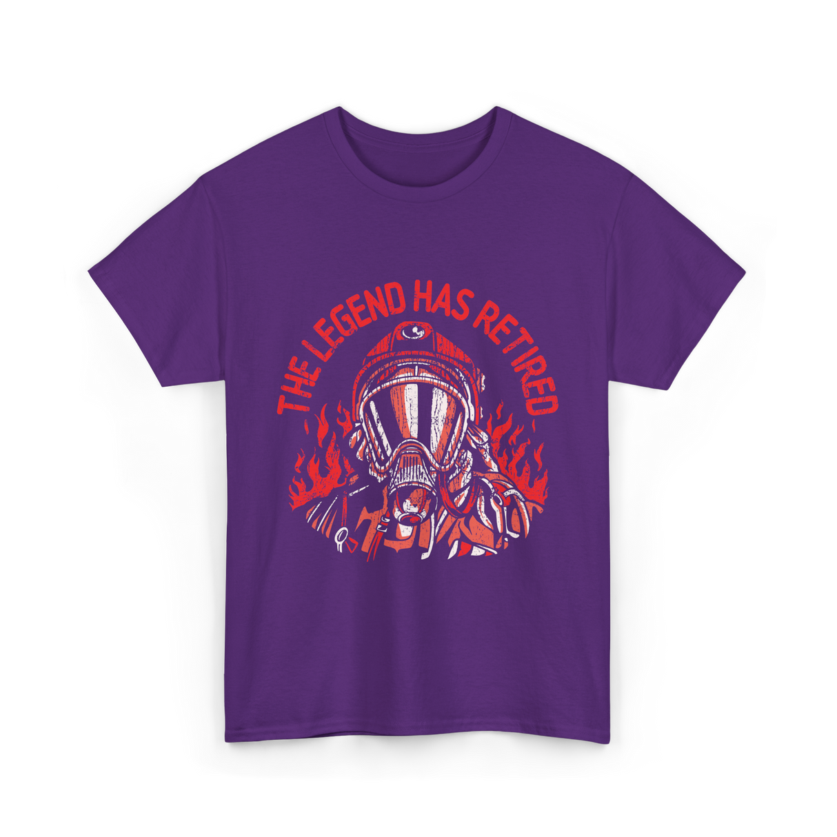 The Legend Has Retired Firefighter T-Shirt - Purple