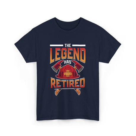 The Legend Has Retired Firefighter T-Shirt - Navy