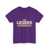 The Legend Has Retired Retirement T-Shirt - Purple